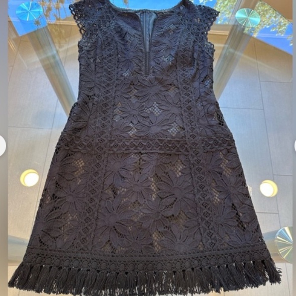 Black Lace/crochet Cocktail dress